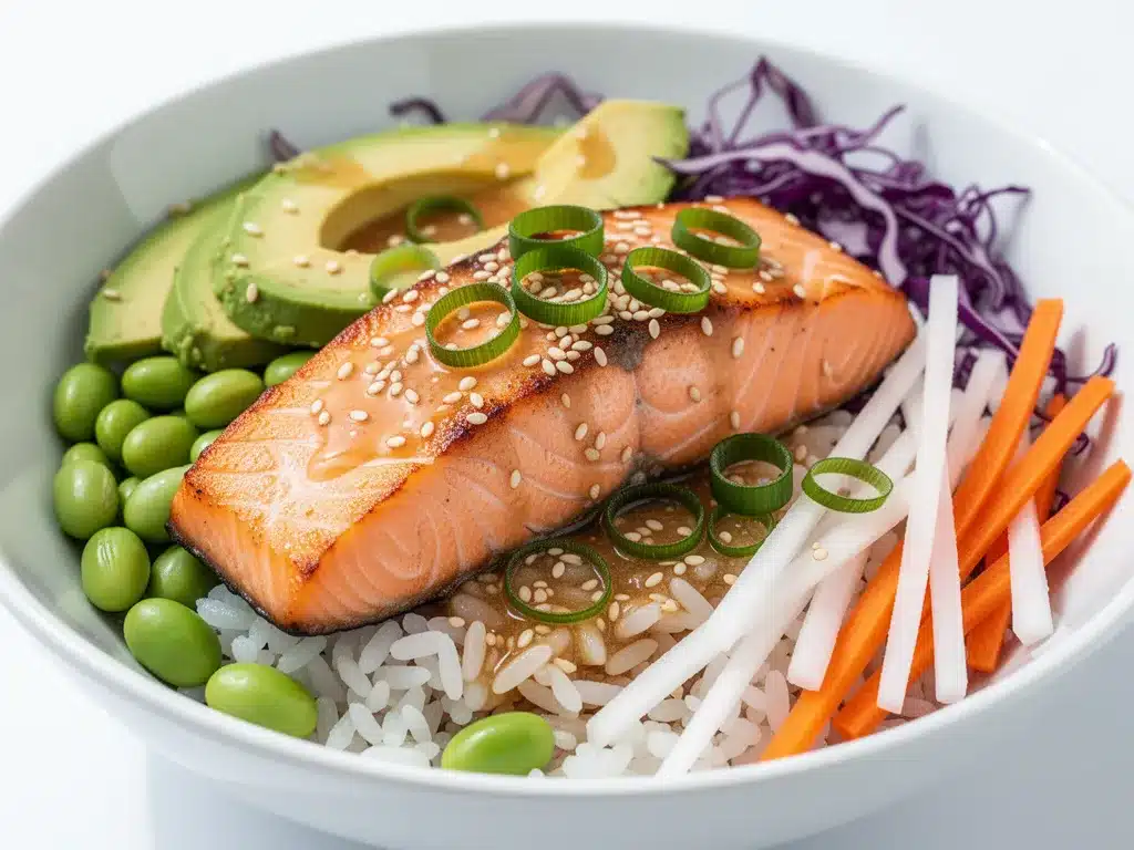 Asian Salmon Bowls: 5-Ingredient Healthy 30-Minute Dinner 4 Asian Salmon Bowls preparation steps