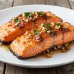 Baked Salmon Fillets with Brown Sugar Garlic Glaze - featured image