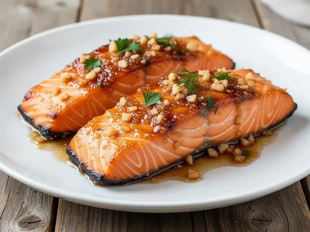 Baked Salmon Fillets: Easy 20-Minute Brown Sugar Garlic Dinner 4 Baked Salmon Fillets with Brown Sugar Garlic Glaze preparation steps