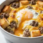 breakfast sausage and egg casserole - featured image