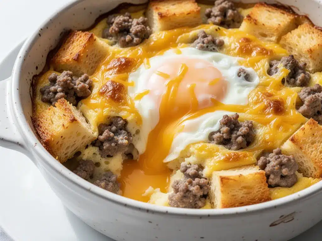 Breakfast Sausage and Egg Casserole: Easy Brunch Recipe 4 breakfast sausage and egg casserole preparation steps
