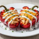buffalo chicken stuffed peppers - featured image