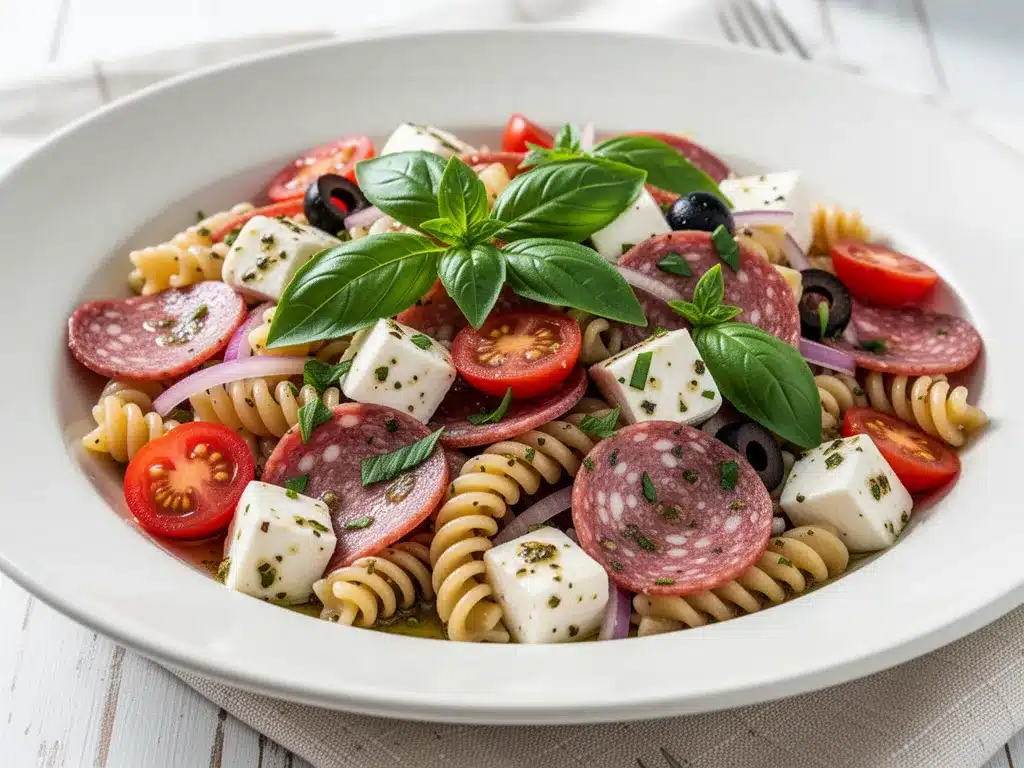 Cold Italian Pasta Salad: Best No-Cook Recipe 4 cold italian pasta salad preparation steps