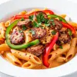 creamy cajun sausage pasta - featured image