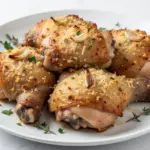 crispy baked chicken thighs - featured image