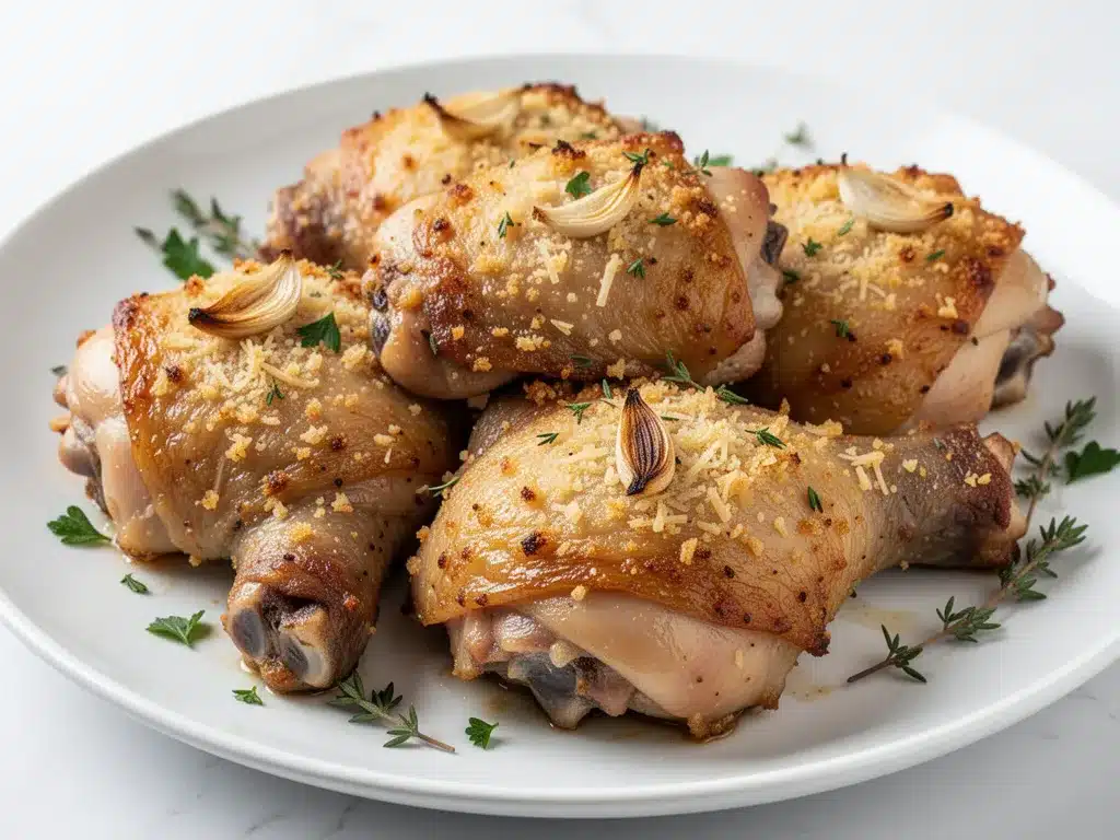 Crispy Baked Chicken Thighs: Easy Garlic Parmesan Dinner 4 crispy baked chicken thighs preparation steps