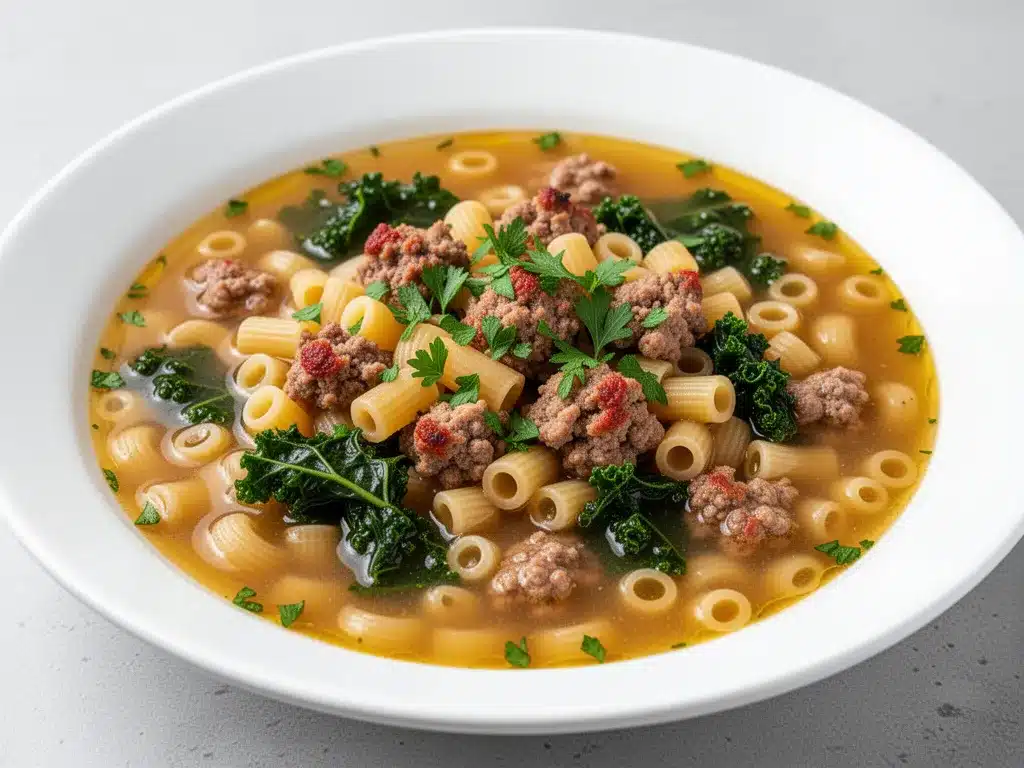 Ditalini Pasta Soup with Italian Sausage: Easy Hearty Winter Dinner 4 ditalini pasta soup with italian sausage preparation steps