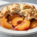 easy peach cobbler recipe - featured image