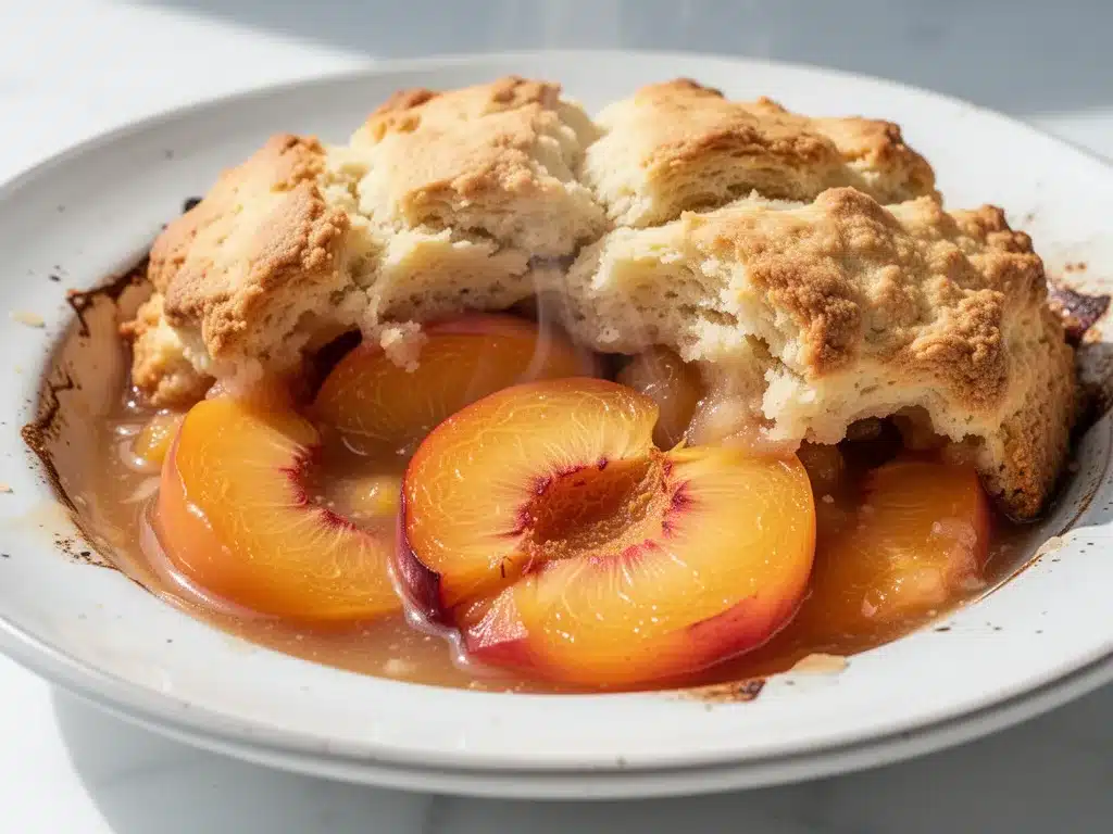 Easy Peach Cobbler Recipe: Perfect Golden Biscuit Topping 4 easy peach cobbler recipe preparation steps