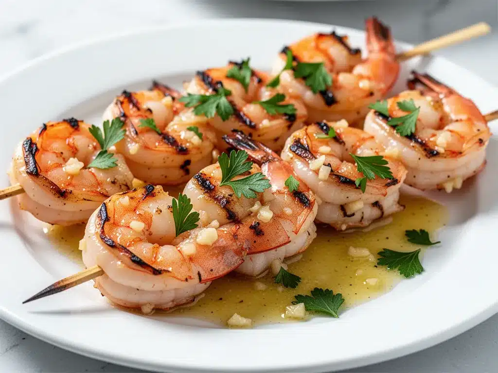 Garlic Butter Grilled Shrimp Skewers: Easy 10-Minute Dinner 4 Garlic Butter Grilled Shrimp Skewers preparation steps