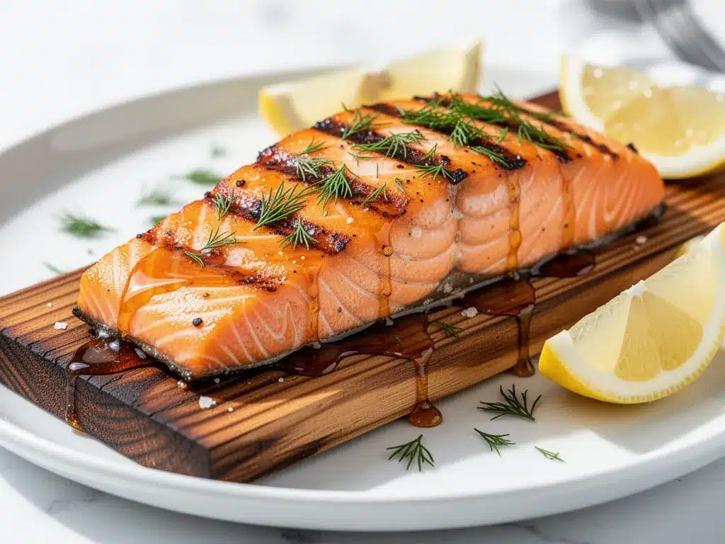 Grilled Cedar Plank Salmon: Easy Maple Glazed Dinner 4 Grilled Cedar Plank Salmon preparation steps
