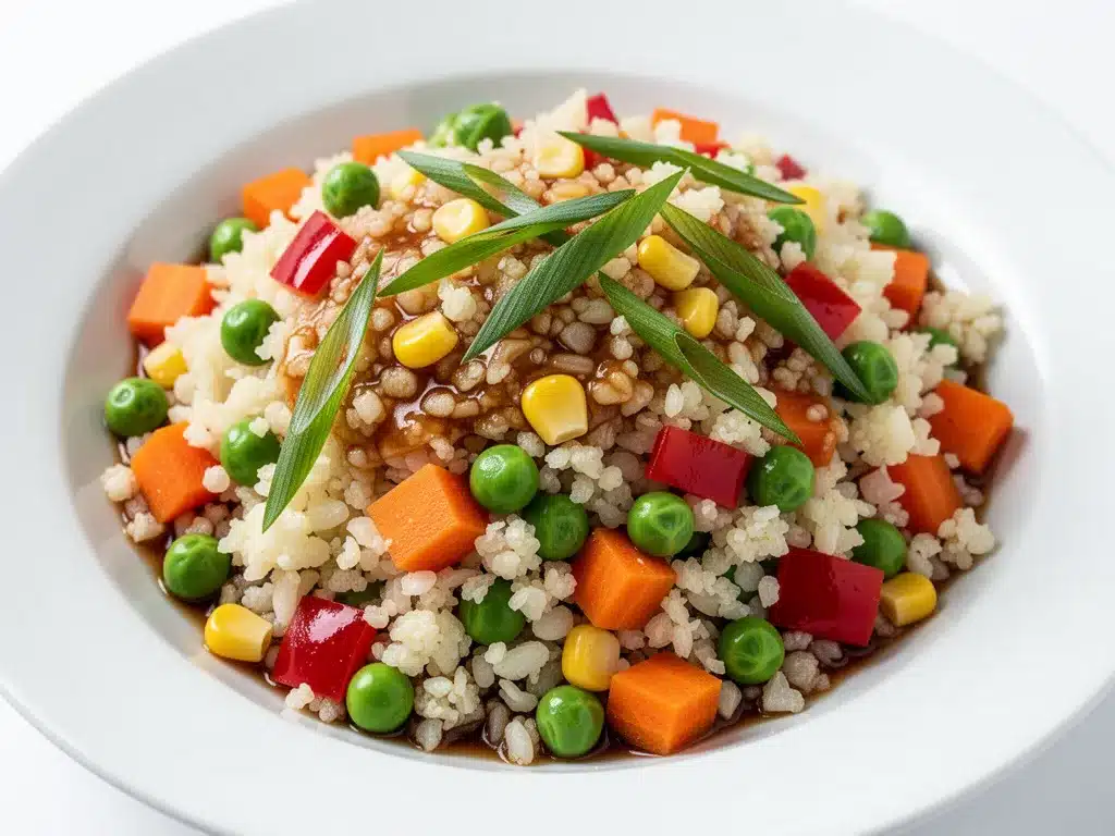 Healthy Cauliflower Fried Rice: Easy Low Carb Dinner 4 Healthy Cauliflower Fried Rice preparation steps