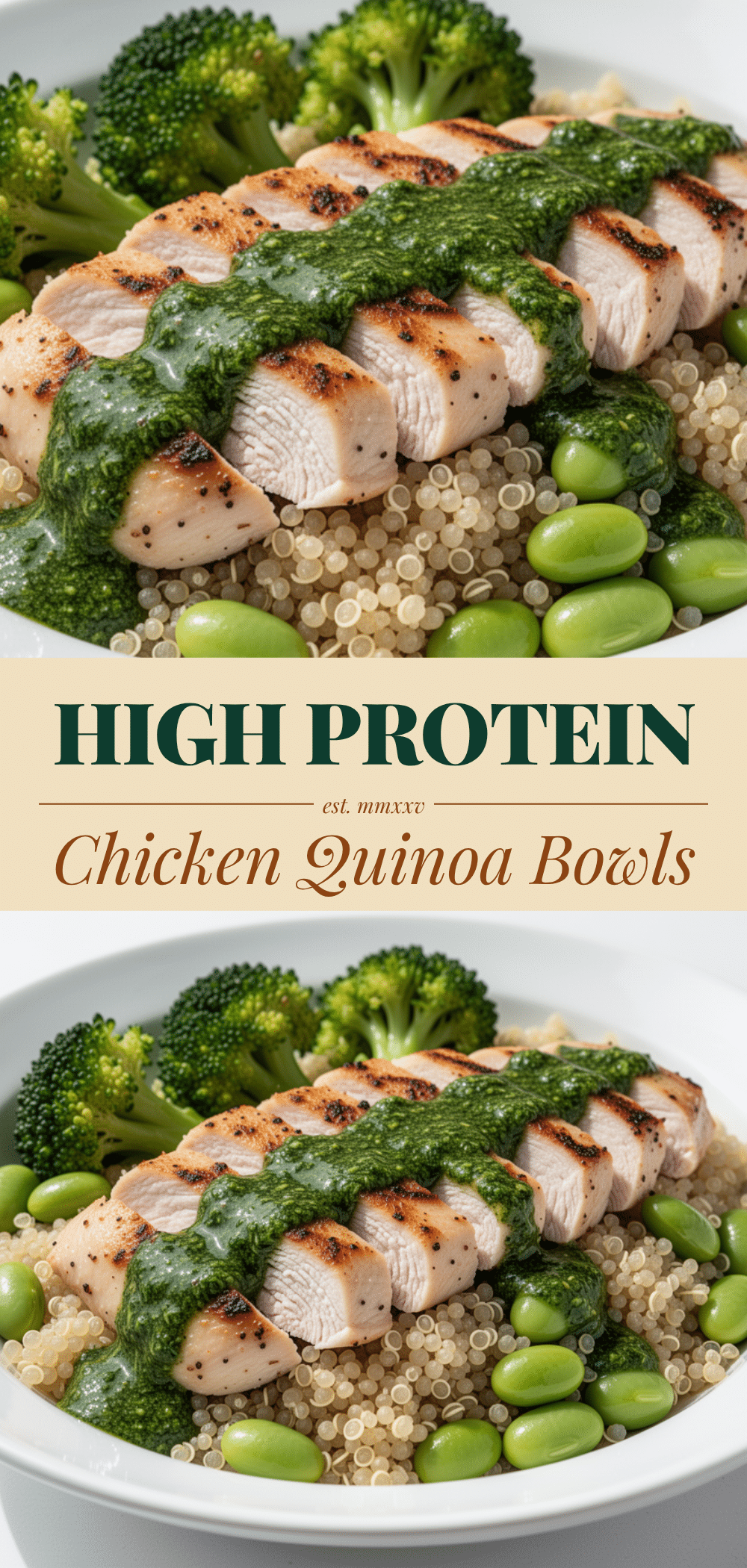 High Protein Chicken and Quinoa Power Bowls: 5 Easy Healthy Meal Prep 5 High Protein Chicken and Quinoa Power Bowls recipe