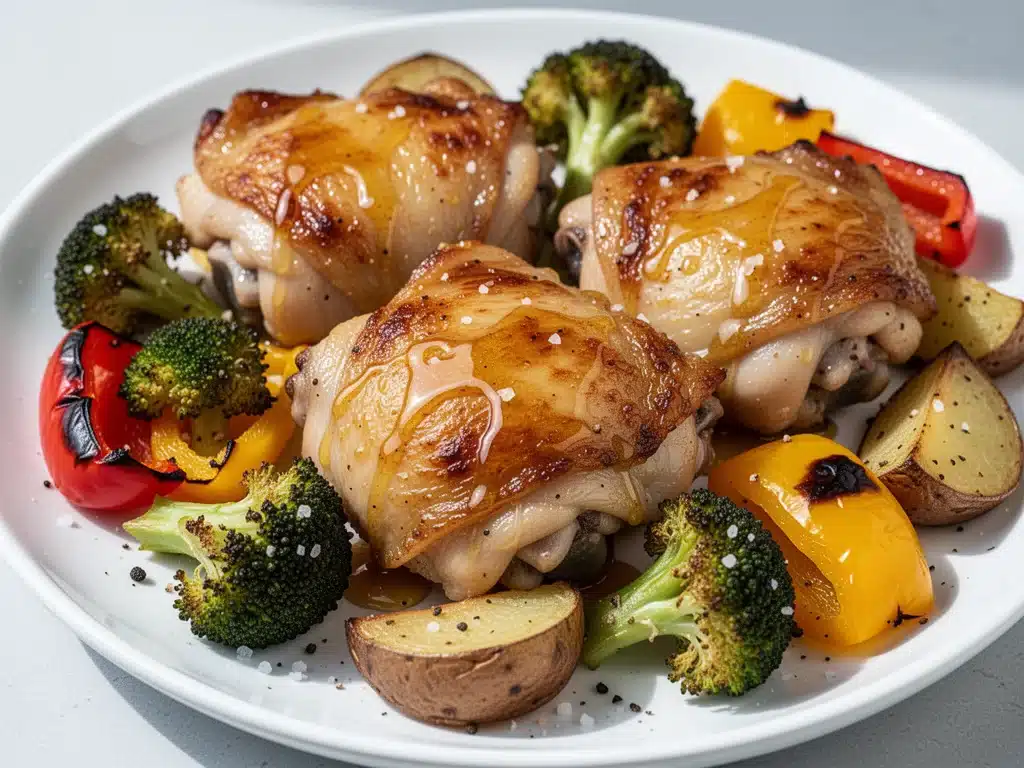 honey mustard sheet pan chicken - featured image