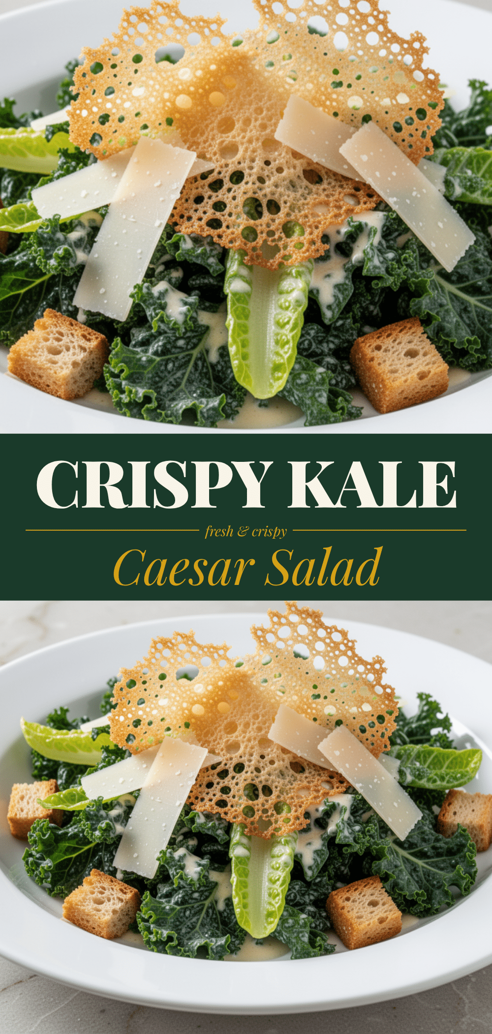 Kale Caesar Salad with Crispy Parmesan Crisps: 5-Step Easy Recipe 5 Kale Caesar Salad with Crispy Parmesan Crisps recipe