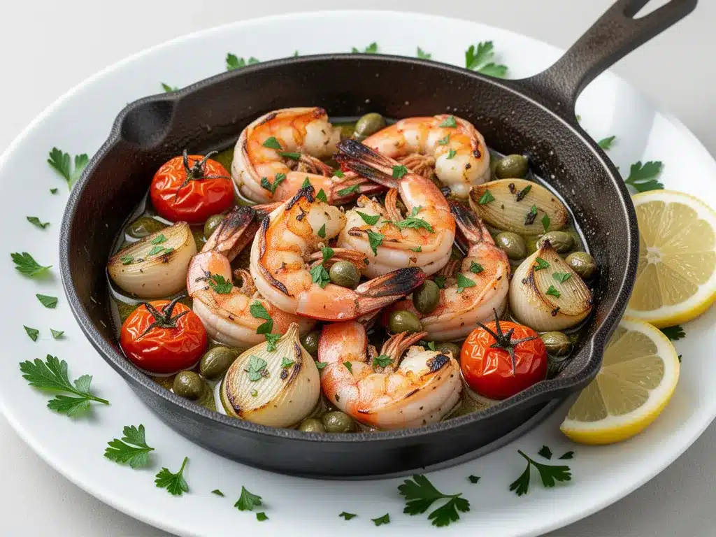 Mediterranean Shrimp Skillet: Easy 15 Min Garlic Dinner 4 Mediterranean Shrimp Skillet preparation steps