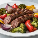 sheet pan sausage and veggies - featured image