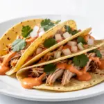 shredded rotisserie chicken tacos - featured image