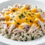 slow cooker chicken and rice casserole - featured image