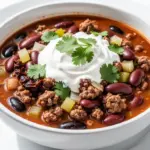slow cooker ground beef chili - featured image