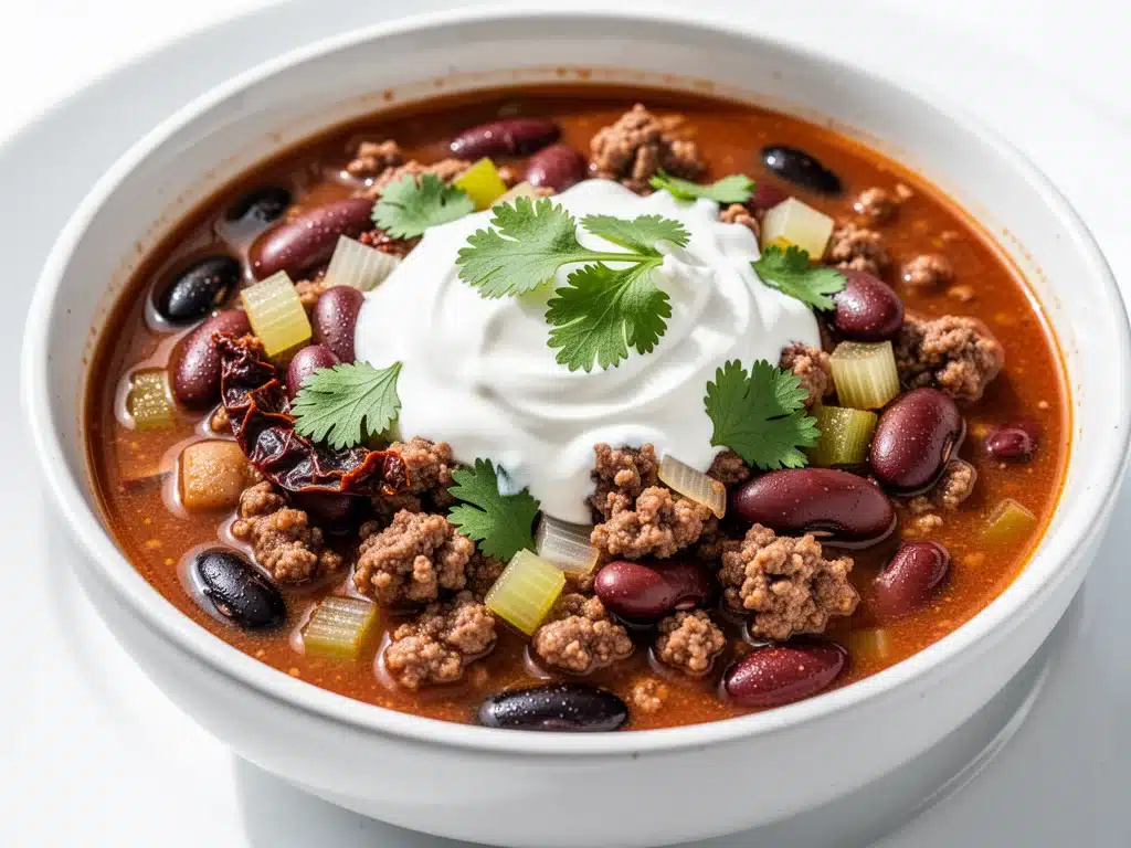 slow cooker ground beef chili - featured image