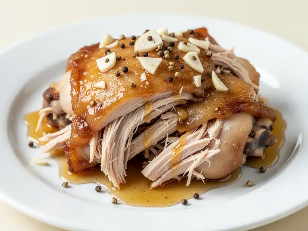 slow cooker honey garlic chicken - featured image