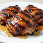 smoky grilled BBQ chicken thighs - featured image