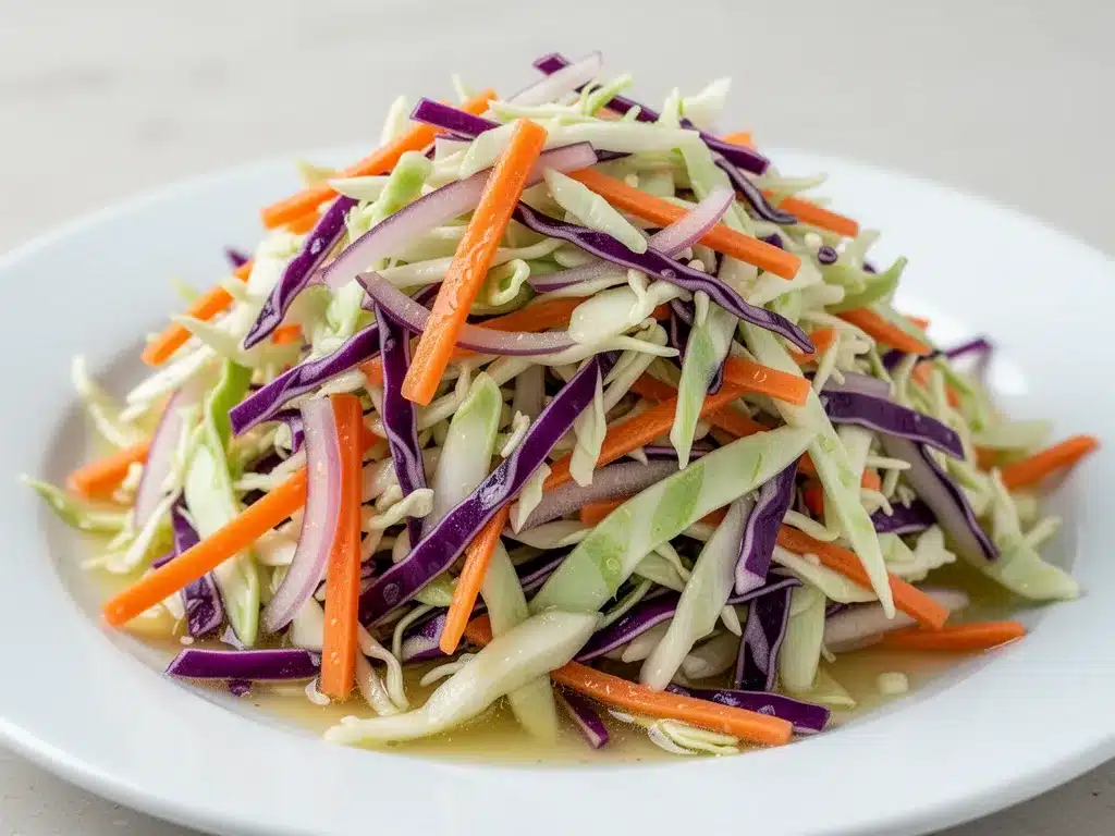 Classic Coleslaw: Tangy Vinegar Recipe for BBQ 4 tangy vinegar coleslaw preparation steps