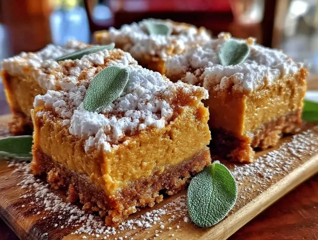 creamy fall pumpkin cheesecake bars - featured image