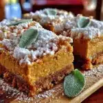 creamy fall pumpkin cheesecake bars - featured image