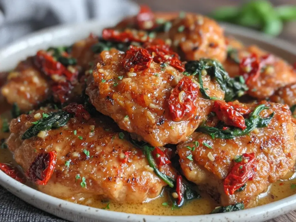 creamy tuscan garlic chicken - featured image