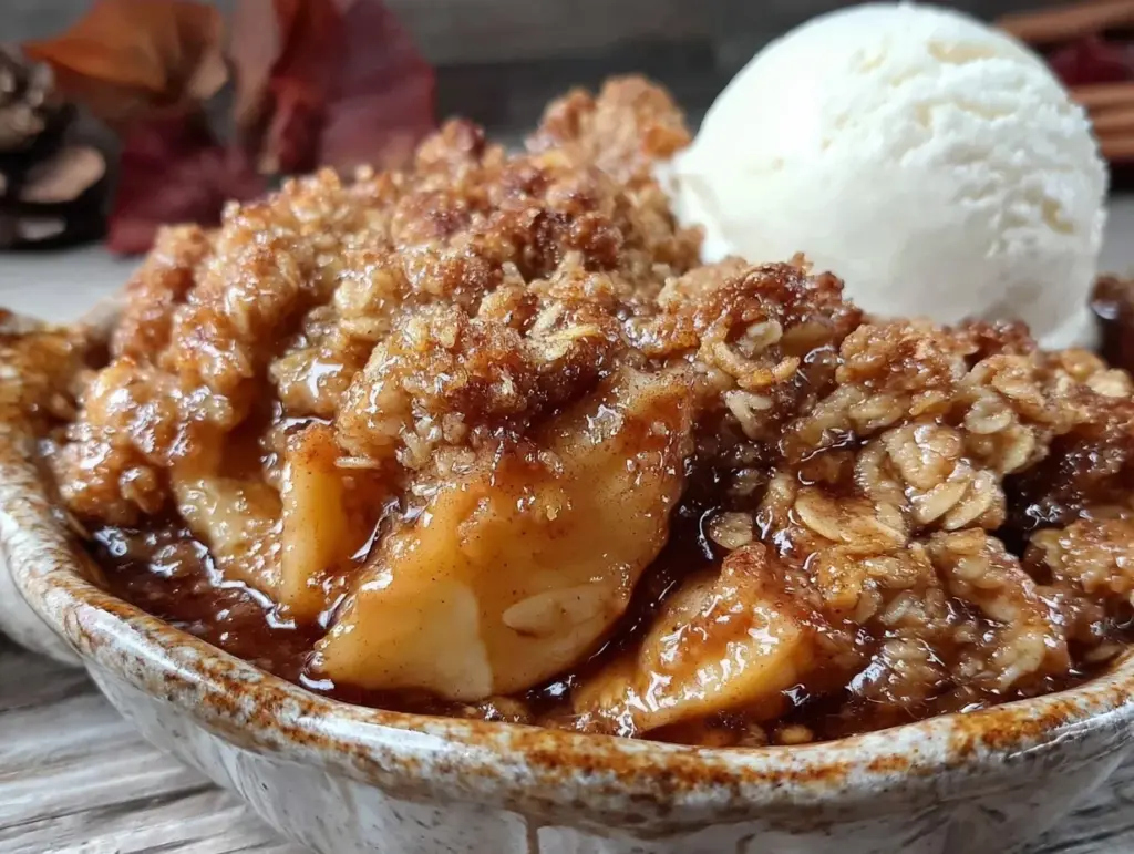 easy fall cinnamon apple crisp - featured image
