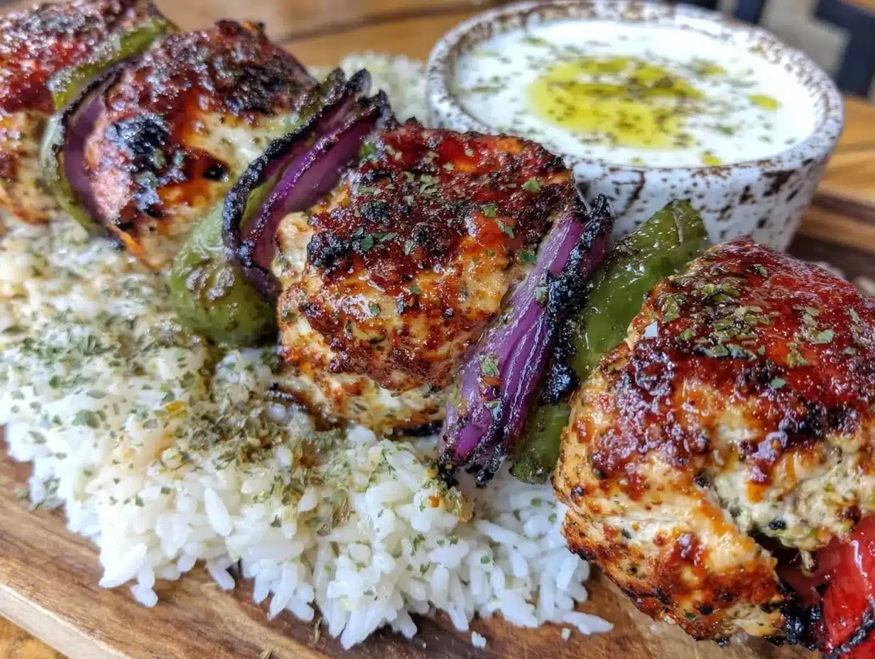 Easy Grilled Chicken Skewers: 5-Ingredient Family Dinner 4 Easy Grilled Chicken Skewers preparation steps