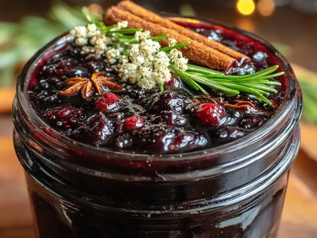 Cozy Immunity-Boosting Elderberry Syrup: 3-Ingredient Homemade Gift 4 elderberry syrup preparation steps