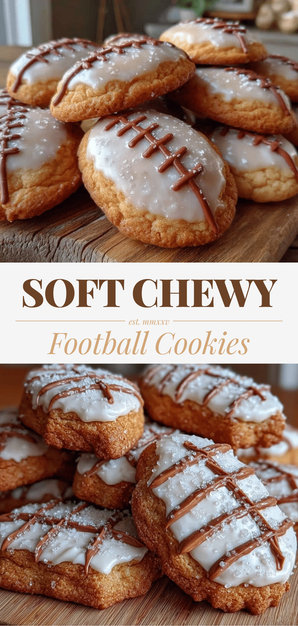 Football Sugar Cookies: Grandmas Classic Royal Icing Recipe 5 football sugar cookies with royal icing recipe