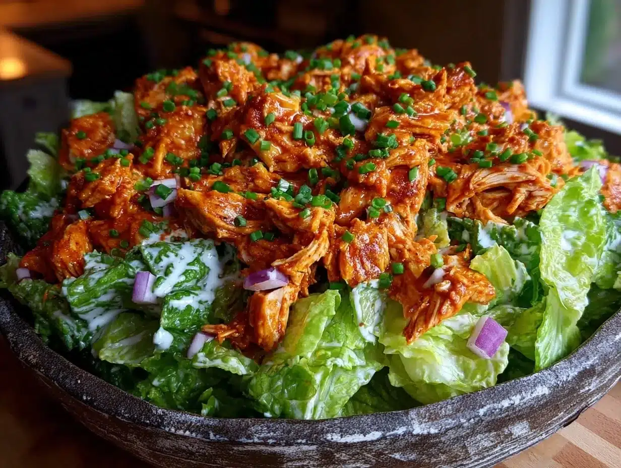 High-Protein Buffalo Chicken Salad: Gentle Self-Care Meal 4 high-protein buffalo chicken salad preparation steps