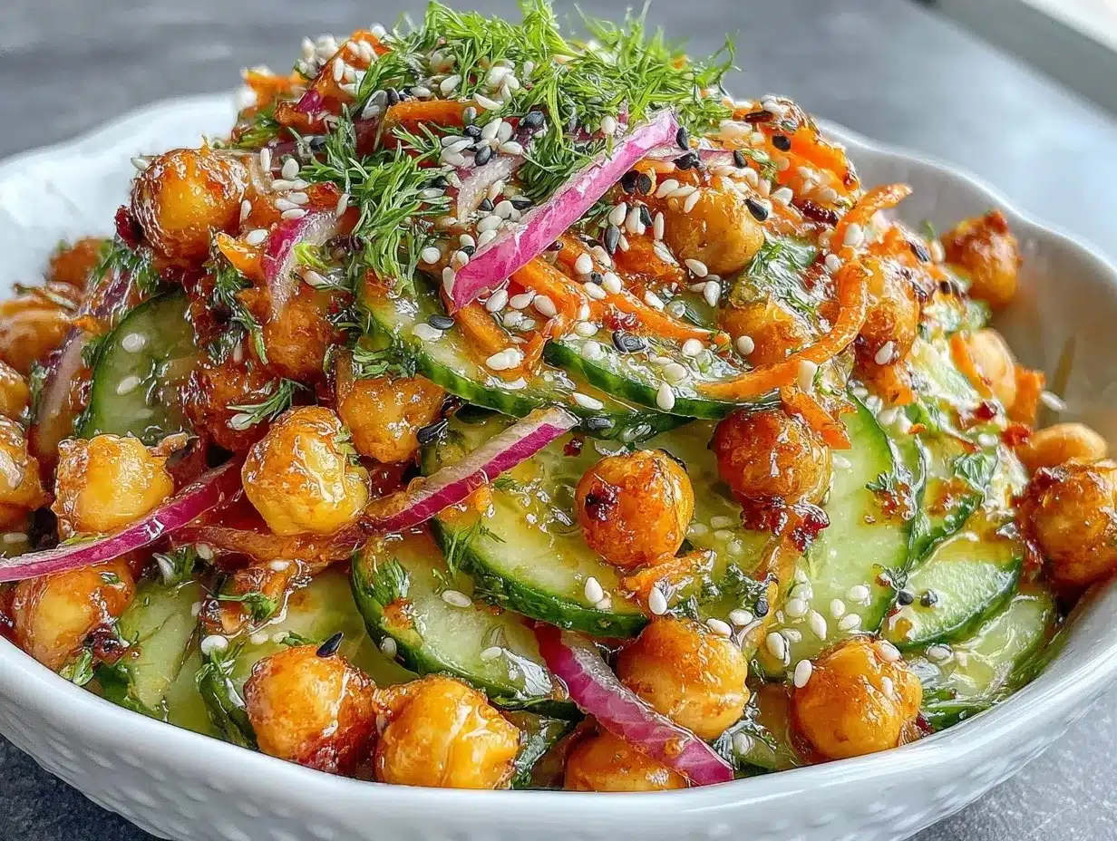 Roasted Chickpea Cucumber Salad: Best Dinner Party Recipe 1 Roasted Chickpea Cucumber Salad preparation steps