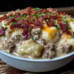 slow cooker cheeseburger potato soup - featured image